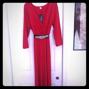 Plus size, red holiday dress. Size 18